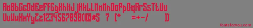 LongShot Font – Red Fonts on Gray Background