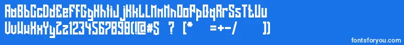 LongShot Font – White Fonts on Blue Background