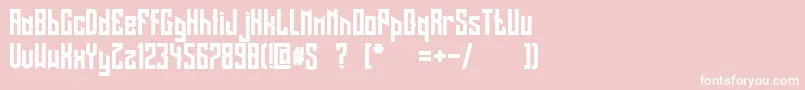 LongShot Font – White Fonts on Pink Background