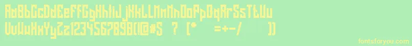 LongShot Font – Yellow Fonts on Green Background
