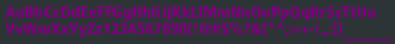 FrutigerltstdBlackcn Font – Purple Fonts on Black Background
