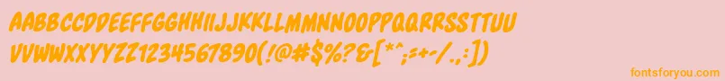 BlowholebbItal Font – Orange Fonts on Pink Background