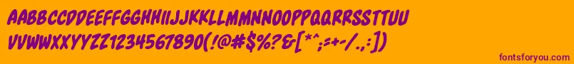 BlowholebbItal Font – Purple Fonts on Orange Background