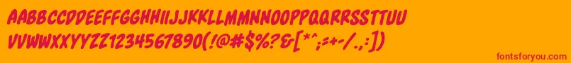 BlowholebbItal Font – Red Fonts on Orange Background