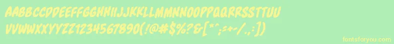 More about BlowholebbItal Font BlowholebbItal Font – Yellow Fonts on Green Background
