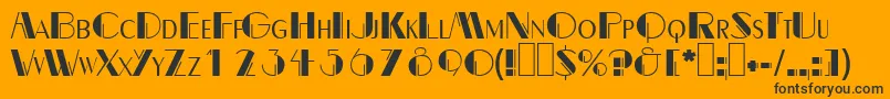 Dalith Font – Black Fonts on Orange Background