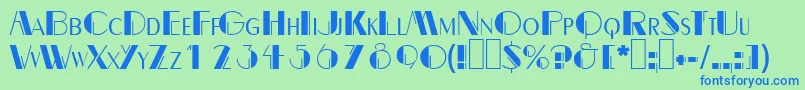 Dalith Font – Blue Fonts on Green Background