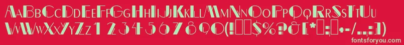 Dalith Font – Green Fonts on Red Background