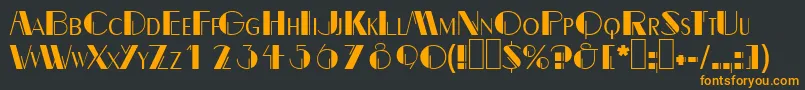 Dalith Font – Orange Fonts on Black Background