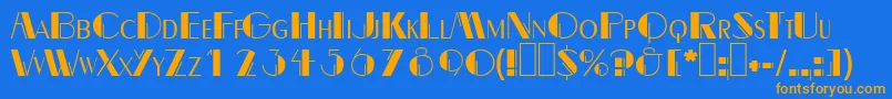 Dalith Font – Orange Fonts on Blue Background