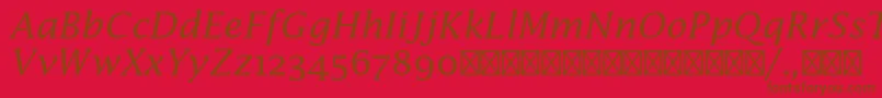 LucidamathstdItalic Font – Brown Fonts on Red Background