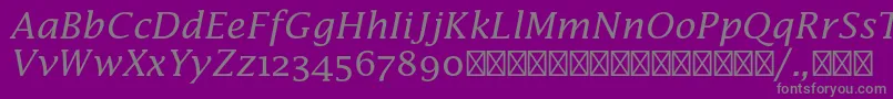 Police LucidamathstdItalic – polices grises sur fond violet
