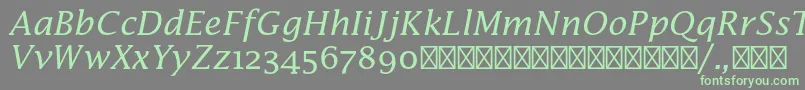LucidamathstdItalic Font – Green Fonts on Gray Background