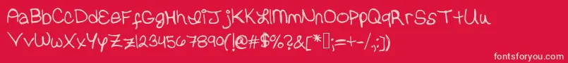 Erinvalerie Font – Pink Fonts on Red Background