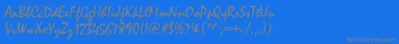 Casmira Font – Gray Fonts on Blue Background