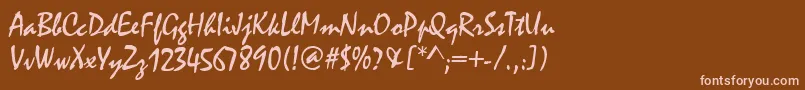 Casmira Font – Pink Fonts on Brown Background