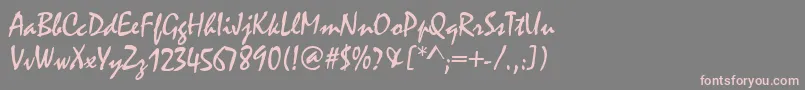 Casmira Font – Pink Fonts on Gray Background