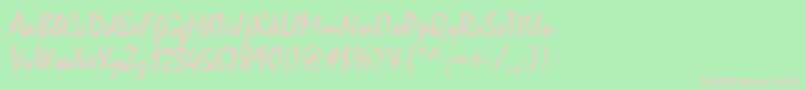 Casmira Font – Pink Fonts on Green Background