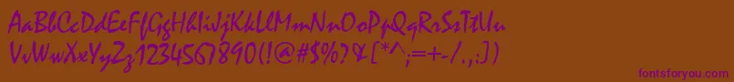 Casmira Font – Purple Fonts on Brown Background