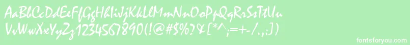 Casmira Font – White Fonts on Green Background