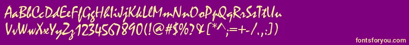 Casmira Font – Yellow Fonts on Purple Background