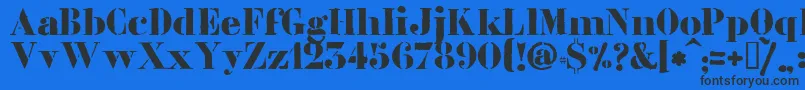 Lllibert Font – Black Fonts on Blue Background