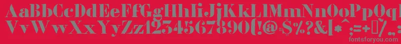 Lllibert Font – Gray Fonts on Red Background