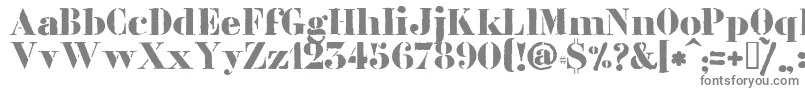 フォントLllibert – 白い背景に灰色の文字