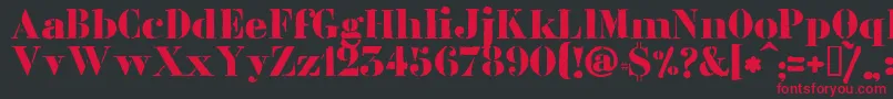 Lllibert Font – Red Fonts on Black Background