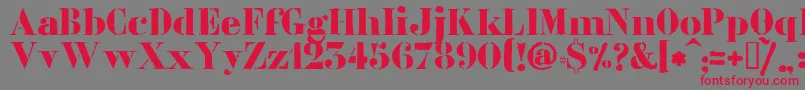 Lllibert-fontti – punaiset fontit harmaalla taustalla