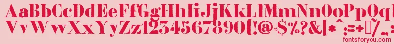 Lllibert Font – Red Fonts on Pink Background