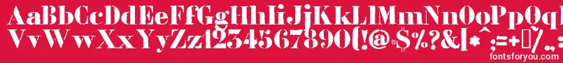 Lllibert Font – White Fonts on Red Background