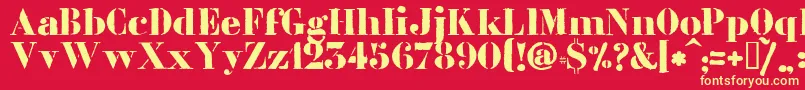 Lllibert Font – Yellow Fonts on Red Background