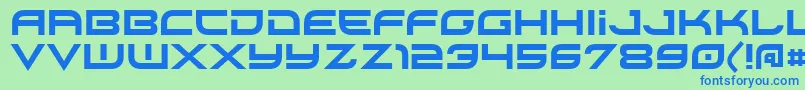 Xirod Font – Blue Fonts on Green Background