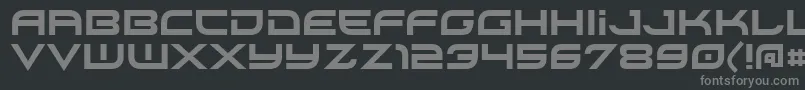 Xirod-Schriftart – Graue Schriften auf schwarzem Hintergrund