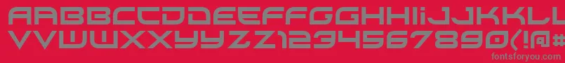 Xirod Font – Gray Fonts on Red Background