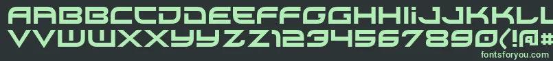 Xirod-fontti – vihreät fontit mustalla taustalla