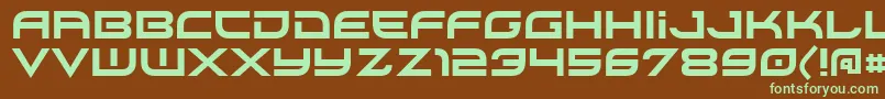 Xirod Font – Green Fonts on Brown Background