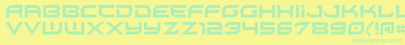 Xirod Font – Green Fonts on Yellow Background