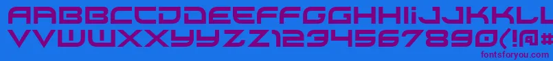 Xirod Font – Purple Fonts on Blue Background