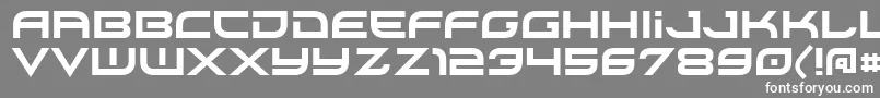 フォントXirod – 灰色の背景に白い文字