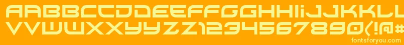 Xirod Font – Yellow Fonts on Orange Background