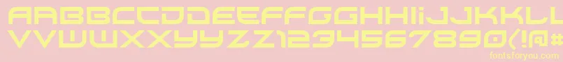 Xirod Font – Yellow Fonts on Pink Background