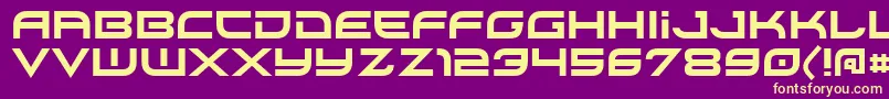 Xirod Font – Yellow Fonts on Purple Background