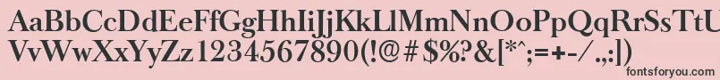 BaskeroldserialBold Font – Black Fonts on Pink Background