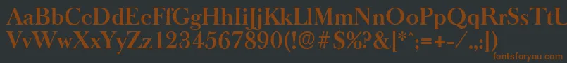 Шрифт BaskeroldserialBold – коричневые шрифты на чёрном фоне