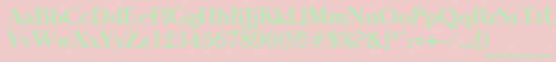 BaskeroldserialBold Font – Green Fonts on Pink Background