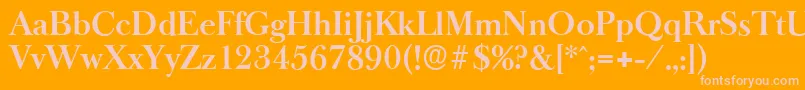 BaskeroldserialBold Font – Pink Fonts on Orange Background