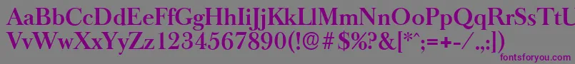 BaskeroldserialBold Font – Purple Fonts on Gray Background