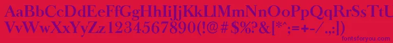 BaskeroldserialBold Font – Purple Fonts on Red Background